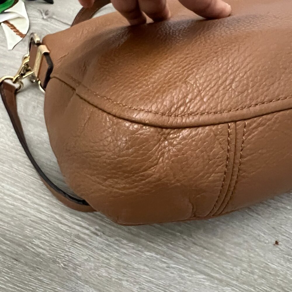 Michael Kors Bedford Convertible Tasseled Soft Leather Shoulder Bag Medium Brown - Picture 5 of 8